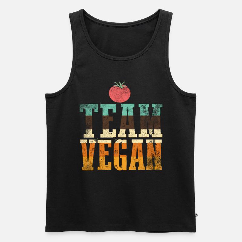 Vegan Essen Veganer - Männer Premium Bio Tank Top - Schwarz