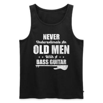 Bass Guitar Bass Guitarist - Men's Premium Organic Tank Top - black - Front - Michal (187cm)