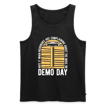 Hasse Es, Wenn Nachbarn Sich Über Den Lärm - Männer Premium Bio Tank Top - Schwarz - Vorne - Michal (187cm)