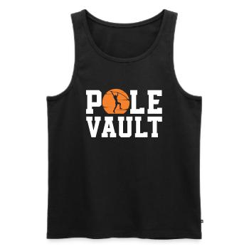 Paul Vault Leichtathletik Stabhochsprung - Männer Premium Bio Tank Top - Schwarz - Vorne - AI Model Male 178 light (178cm)