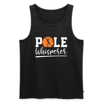 Pole Whisperer Pole Vault Pole Jumping - Men's Premium Organic Tank Top - black - Front - AI Model Male 178 light (178cm)