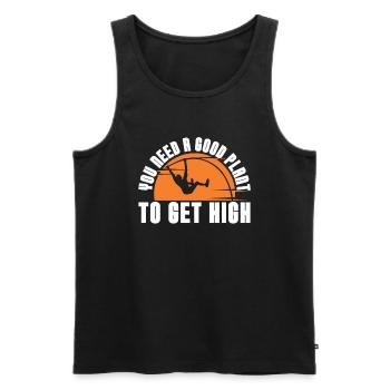 You need a good plant to have a high - Men's Premium Organic Tank Top - black - Front - Michal (187cm)