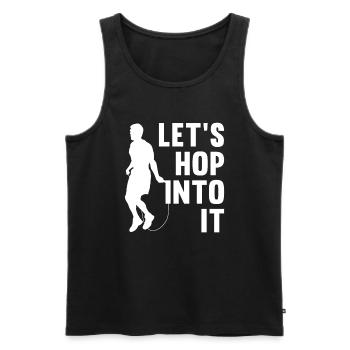Let's jump in Skipping rope Skipping rope - Men's Premium Organic Tank Top - black - Front - Michal (187cm)