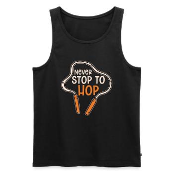 Never Stop To Hop Skipping Rope Skipping Rope - Men's Premium Organic Tank Top - black - Front - Michal (187cm)