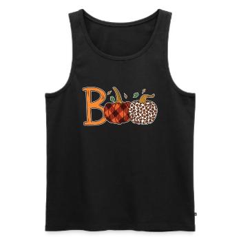 Boo-kürbis-halloween-kostüm-halloween-party - Männer Premium Bio Tank Top - Schwarz - Vorne - Michal (187cm)