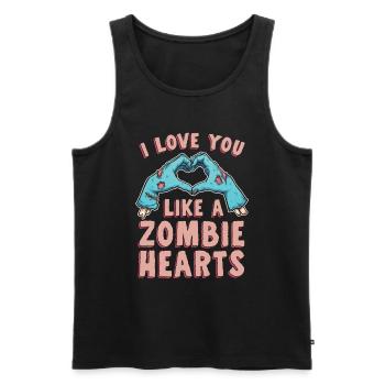 Ich Liebe Dich Wie Ein - Männer Premium Bio Tank Top - Schwarz - Vorne - Michal (187cm)