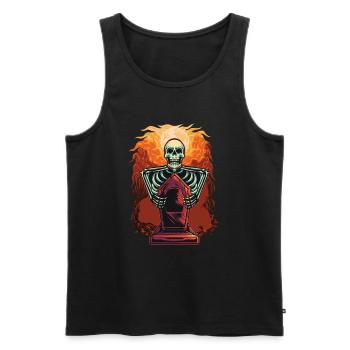 Skelett-grabstein-halloween-kostüm Halloween - Männer Premium Bio Tank Top - Schwarz - Vorne - Michal (187cm)