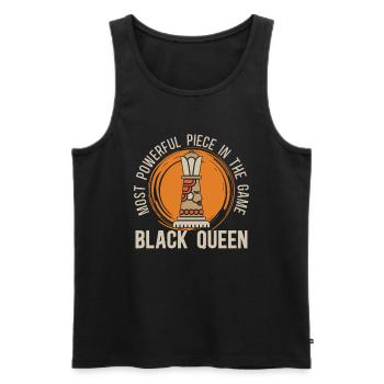 Black Queen Black History - Men's Premium Organic Tank Top - black - Front - AI Model Male 178 light (178cm)