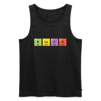 Schwarzes Periodensystem Schwarze Geschichte - Männer Premium Bio Tank Top - Schwarz - Vorne - Michal (187cm)