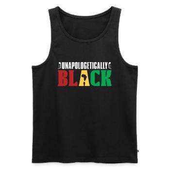 Histoire noire non excusée afro-américaine - Débardeur bio Premium Homme - noir - Devant - Michal (187cm)