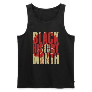 Black History Month African American Juneteenth - Men's Premium Organic Tank Top - black - Front - Michal (187cm)