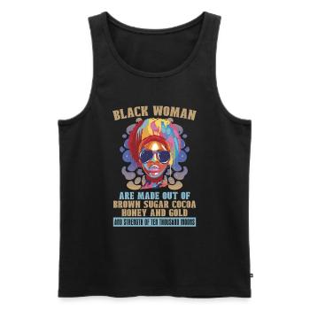 Schwarze Frauen Schwarze Geschichte Afroamerikaner - Männer Premium Bio Tank Top - Schwarz - Vorne - Michal (187cm)