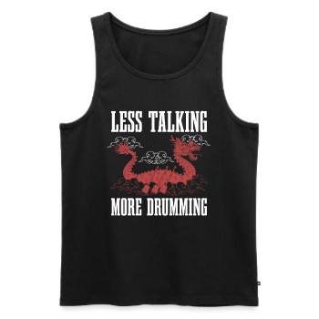 Less talking, more drumming Dragon Boat Race Team - Men's Premium Organic Tank Top - black - Front - Michal (187cm)