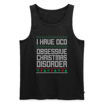 Besessene Weihnachtsstörung Weihnachten Xmas - Männer Premium Bio Tank Top - Schwarz - Vorne - AI Model Male 178 light (178cm)