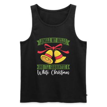 Jingle My Bells and I guarantee a white - Men's Premium Organic Tank Top - black - Front - AI Model Male 178 light (178cm)