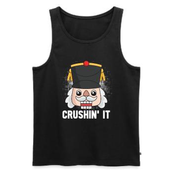 Crushin' It Casse-Noisette Noël Noël Yulitede - Débardeur bio Premium Homme - noir - Devant - Michal (187cm)