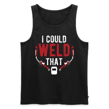 Schweißen Für Schweißer - Männer Premium Bio Tank Top - Schwarz - Vorne - Michal (187cm)