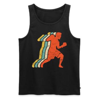 Boxsport Boxing - Männer Premium Bio Tank Top - Schwarz - Vorne - Michal (187cm)