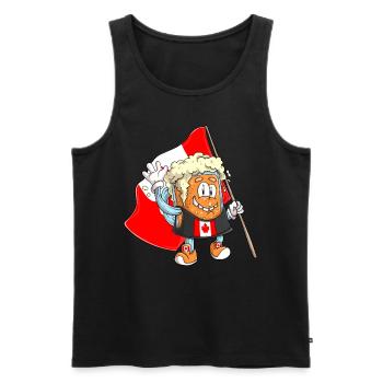 Beer Fan of Canada - Men's Premium Organic Tank Top - black - Front - Michal (187cm)