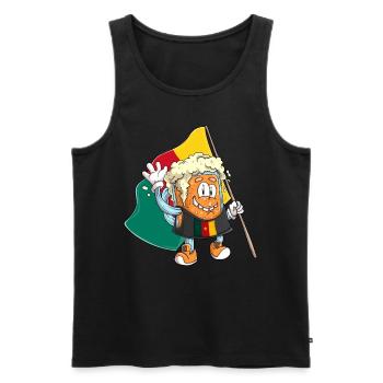 Beer Fan of Cameroon - Men's Premium Organic Tank Top - black - Front - Michal (187cm)