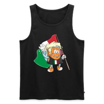 Beer fan of Italy - Men's Premium Organic Tank Top - black - Front - Michal (187cm)