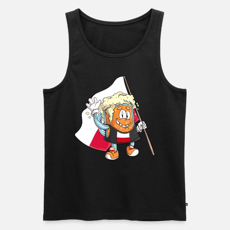 Bier Fan von Polen - Männer Premium Bio Tank Top - Schwarz