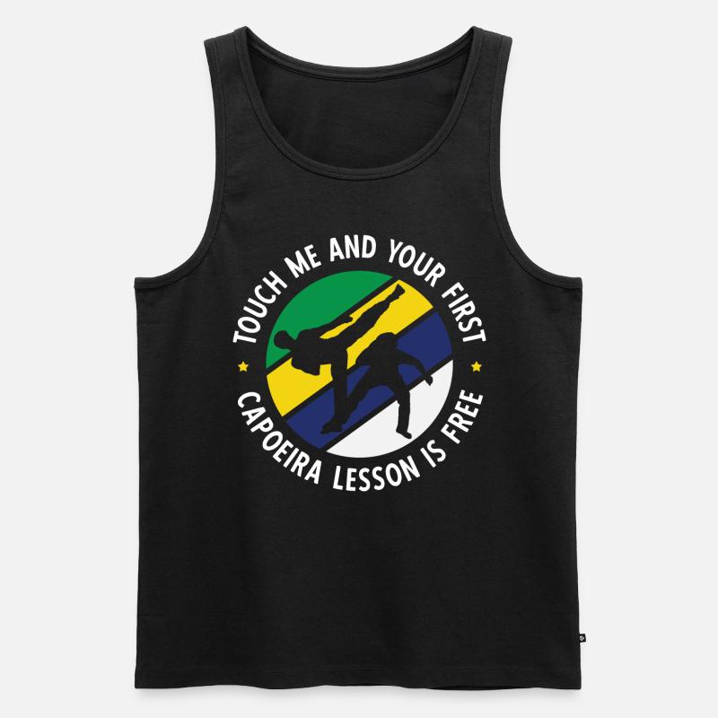 Capoeira - Männer Premium Bio Tank Top - Schwarz