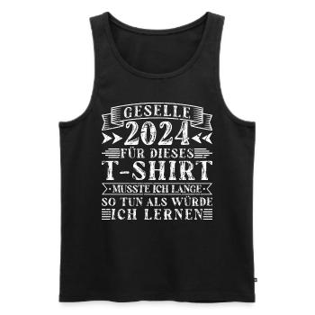 Geselle 2024 Gesellenprüfung - Männer Premium Bio Tank Top - Schwarz - Vorne - Michal (187cm)