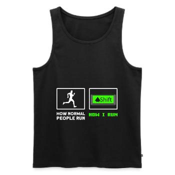 Jeu de hasard Retro Gamer Jeux vidéo Cadeau - Débardeur bio Premium Homme - noir - Devant - AI Model Male 178 light (178cm)