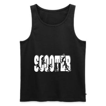 Stunt Scooter, Kick Scooter and Kick Scooter Jumps - Men's Premium Organic Tank Top - black - Front - AI Model Male 178 light (178cm)