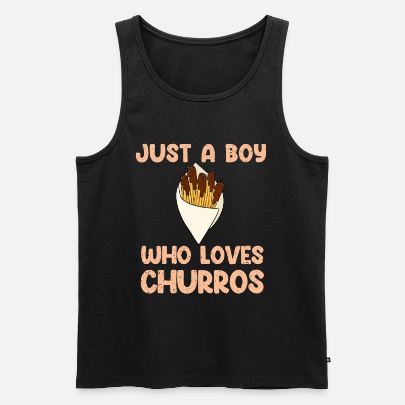 Churro Geschenk Mexico Essen - Männer Premium Bio Tank Top - Schwarz