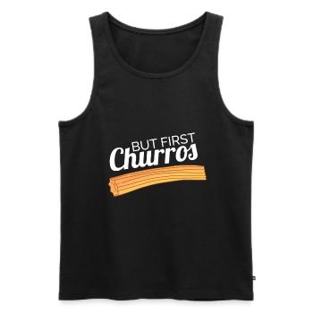 Churro Gift Mexico Food - Men's Premium Organic Tank Top - black - Front - AI Model Male 178 light (178cm)