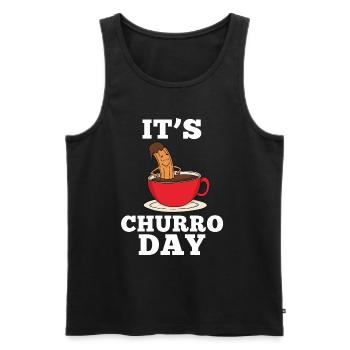 Churro Gift Mexico Food - Men's Premium Organic Tank Top - black - Front - AI Model Male 178 light (178cm)