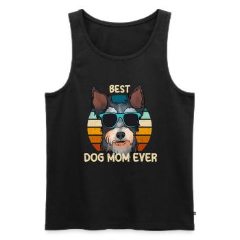 Zwergschnauzer - Männer Premium Bio Tank Top - Schwarz - Vorne - Michal (187cm)