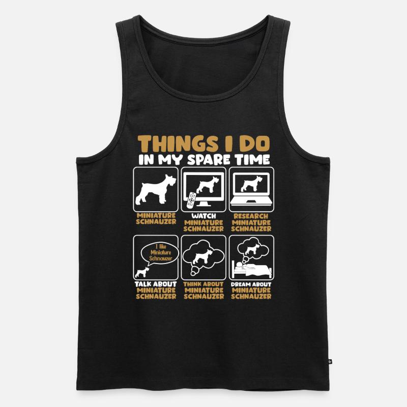 Zwergschnauzer - Männer Premium Bio Tank Top - Schwarz