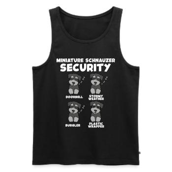 Zwergschnauzer - Männer Premium Bio Tank Top - Schwarz - Vorne - Michal (187cm)