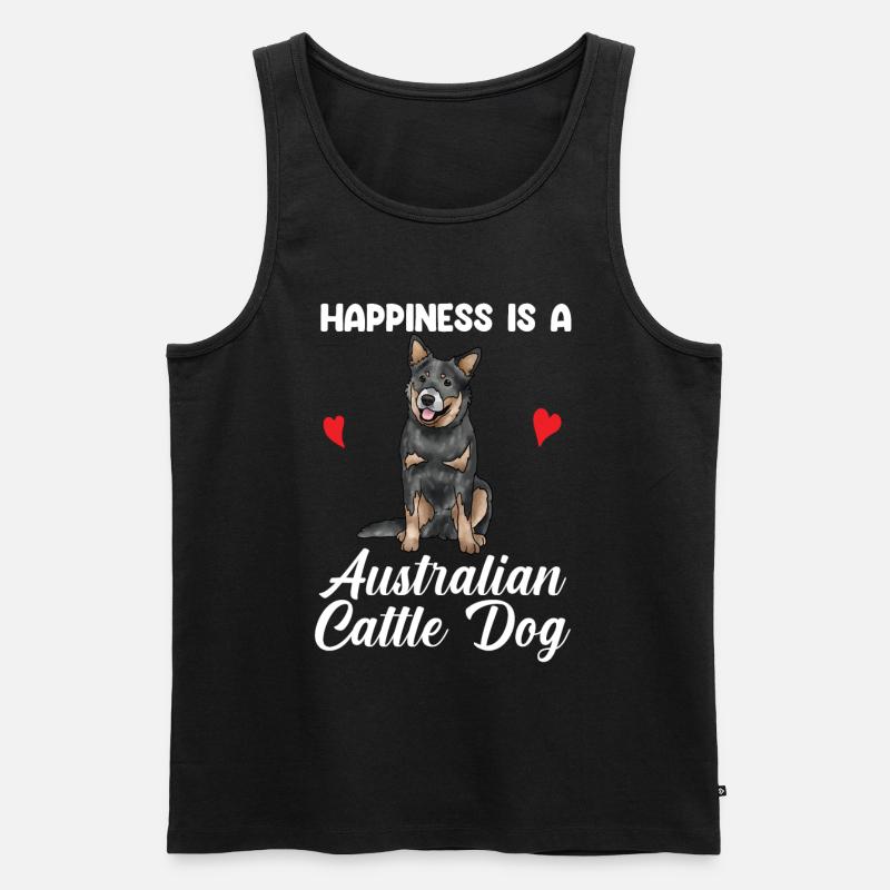 Australian Cattle Dog - Männer Premium Bio Tank Top - Schwarz