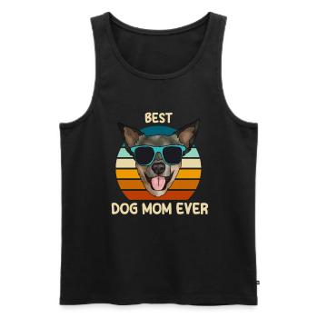Australian Cattle Dog - Men's Premium Organic Tank Top - black - Front - Michal (187cm)