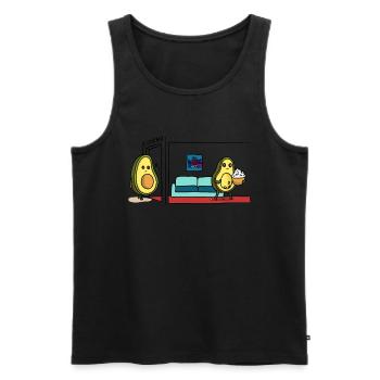 Avocado Kino - Männer Premium Bio Tank Top - Schwarz - Vorne - Michal (187cm)