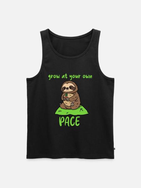 Grow at your own pace - Men's Premium Organic Tank Top - black