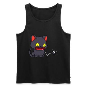 Boule de chat - Débardeur bio Premium Homme - noir - Devant - Michal (187cm)