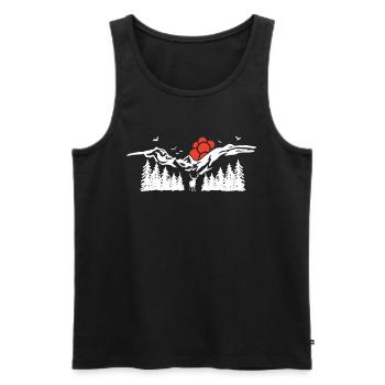 Schwarzwald Schwarzwälder Baden-Württemberg - Männer Premium Bio Tank Top - Schwarz - Vorne - Michal (187cm)