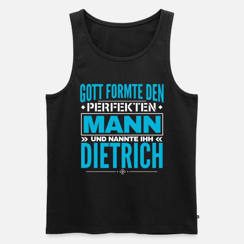 Dietrich Name Design - Männer Premium Bio Tank Top - Schwarz