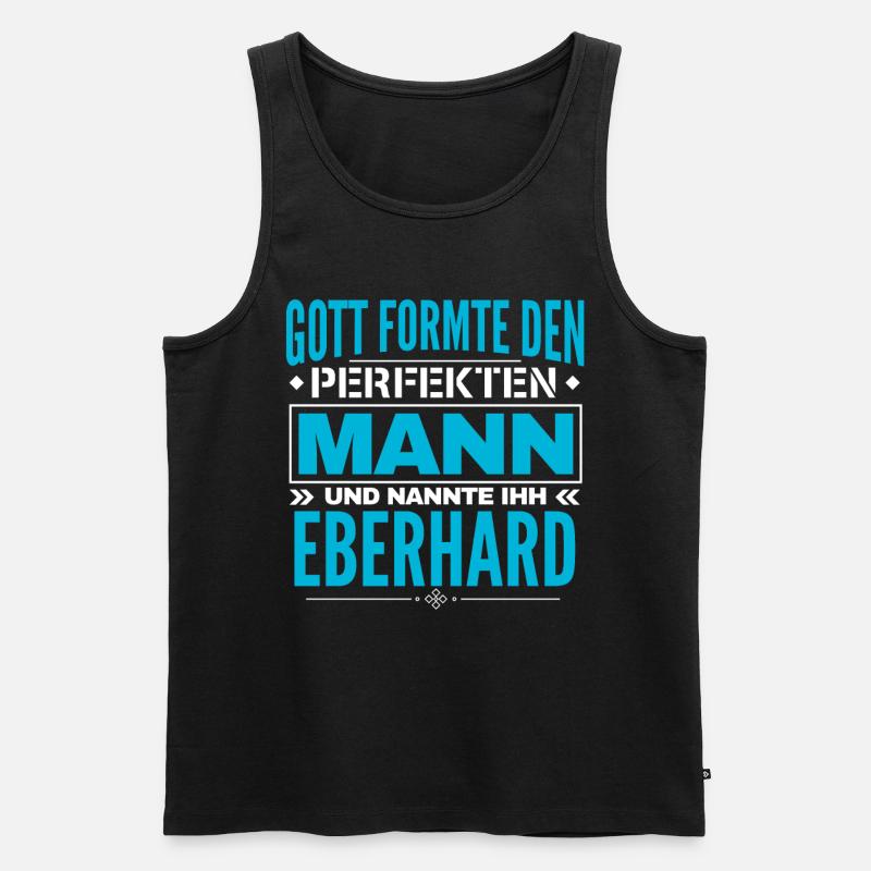 Eberhard Name Design - Männer Premium Bio Tank Top - Schwarz