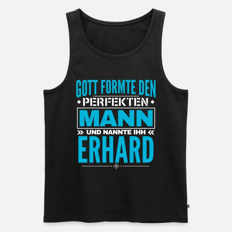 Erhard Name Design - Männer Premium Bio Tank Top - Schwarz