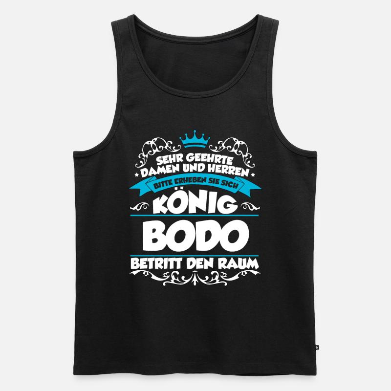 Bodo Name Design - Männer Premium Bio Tank Top - Schwarz