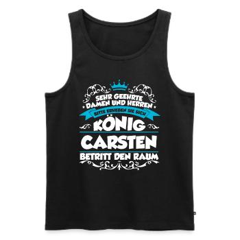 Carsten Name Design - Männer Premium Bio Tank Top - Schwarz - Vorne - AI Model Male 178 light (178cm)