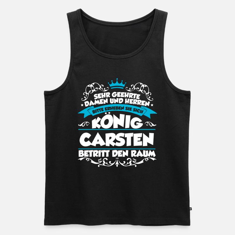 Carsten Name Design - Männer Premium Bio Tank Top - Schwarz