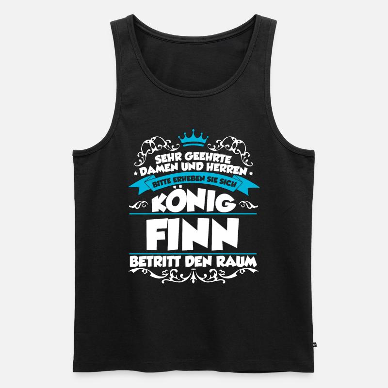Finn Name Design - Männer Premium Bio Tank Top - Schwarz