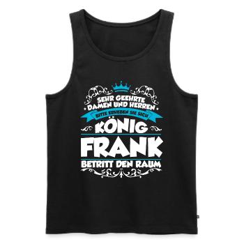 Frank Name Design - Männer Premium Bio Tank Top - Schwarz - Vorne - Michal (187cm)
